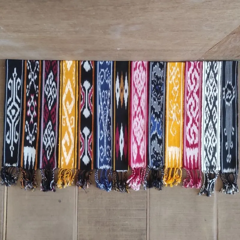 Ikat Kepala Tenun Ethnic ATBM Original 100% Motif Dayak Kalimantan Sulawesi Nusa Tenggara Nusantara Iket Kepala Tenun Etnik