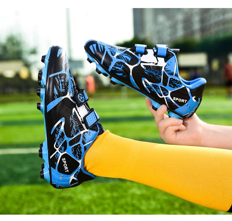 Product Introduction of Kids Soccer Shoes Boys Outdoor Sport Shoes TF/FG Cleats Training Anti Slip and Wear-resistant Girls Football Shoes Boots Size28-38 7