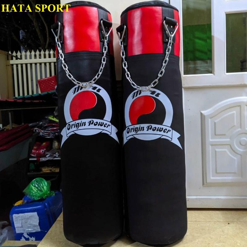 Bao đấm bốc boxing đã nhồi hoàn thiện dây xích cao cấp HATA SPORT 1