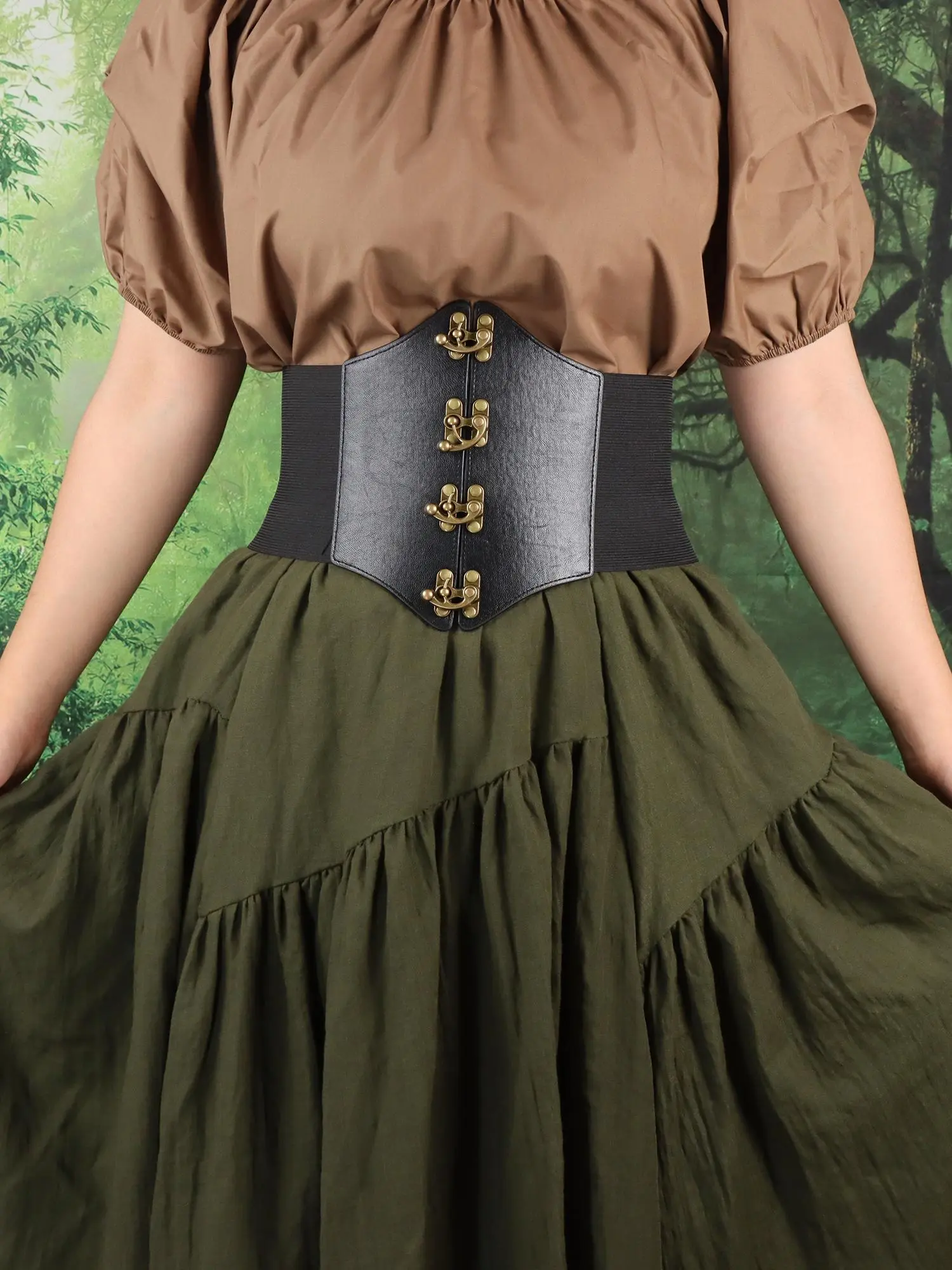 Women's Vintage Wide Belt, Retro Casual Elastic Waist Belt for Women, Fashion Accessories for Daily Wear, Trendy All-match & Exquisite Belt for Birthday Gift