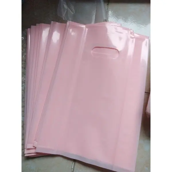 0,5kgTúi Nilong Đựng Hàng Hồng Pastel - Túi Hột Xoài PE Trơn Bóng Dai Dẻo ( đựng hàng , gói hàng) 4