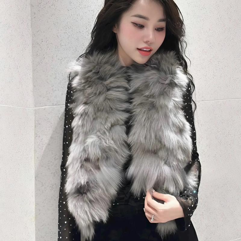  Áo Ghile Lông cáo 2 lớp QC Áo Khoác Áo lông Ghile Áo Khoác Lông hàng QC cực xinh Sang chảnh đủ màu 