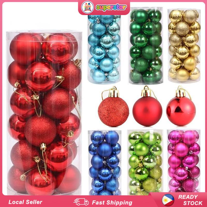 Christmas Balls Decorations Set On Sale Bright Matte Ball Big Size Seasonal Xmas Ornament Traditional Hanging Tree Pendants Wreath Home Decor Garland Santa New Year Home Xmas Gift Festival Supplies Party Decoration Plastic Silver
