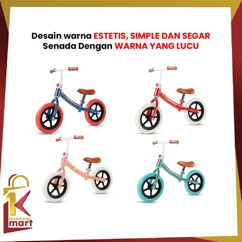 [COD] SM M261 Sepeda Mainan Keseimbangan Anak Roda 2 Tanpa Dayung Sepeda Anak Kado Beraneka warna 7