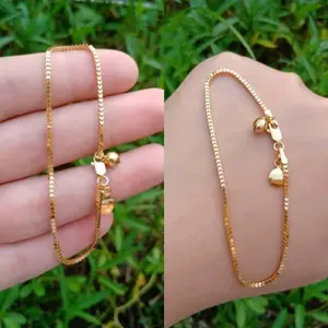 gelang tangan milano titanium anti luntur Perempuan Perhiasan Kulit