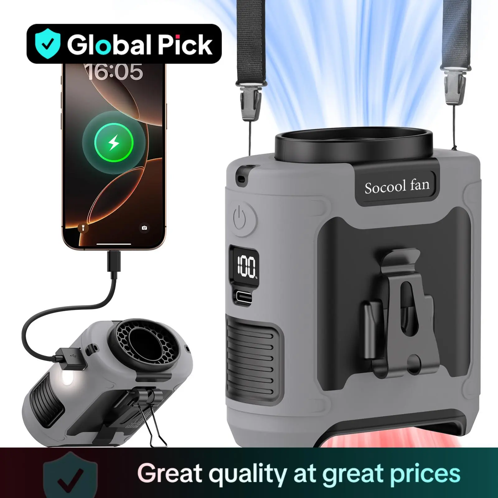 Humar Fans portable clip on fan-TikTok Shop