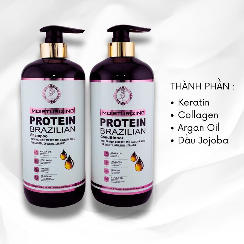 1 Cặp Dầu Gội  Protein 2000ml ( 1000ml Gội +1000ml Xả )Mã SP001682