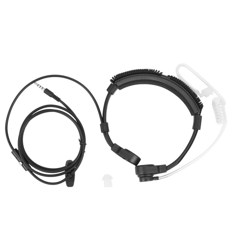 COD-3.5mm plug Tactical-Throat Microphone earphone Covert Adjustable ...
