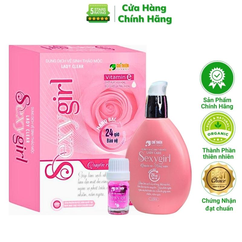 ( Tặng Nước Hoa Mini ) Dung Dịch Vệ Sinh Thảo Mộc Trầu Không Hoa Hồng Sexy Girl Lady Clear Chí Thiện Pharma Chính Hãng 120ml Ddvs Nam Nữ Bé Gái Chăm Sóc Vùng Kín