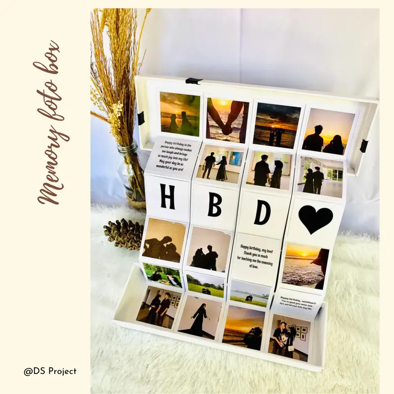 Memory Foto Box Foto Custom Buat Kado PAcar / Sahabat / Bestie Ulang Tahun / Anniversary 3
