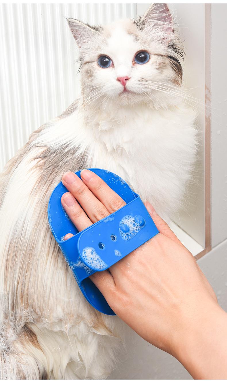 Product Introduction of Pet Bath Silicone Comb Soft Rubber Dog Cat Brush Massage Comb Hair Remover Pet Supplies Dog Beauty Wash Cleaning Equipment 3