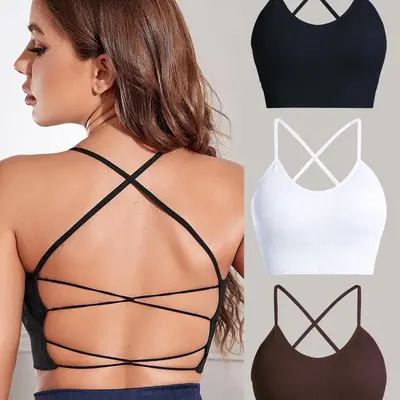 Backless gym top best sale