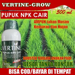 PROMO Obat Pelebat Anakan Padi VERTINE GROW 500 ML - Pupuk NPK Cair Melebatkan Padi Lebih Cepat Panen dan Panen Padi Lebih Banyak - Pupuk Pelebat Padi Manjur Ampuh Melebatkan Padi Lebih Cepat Isi 500 ML Pupuk NPK Pelebat Padi Mujarab Pohon