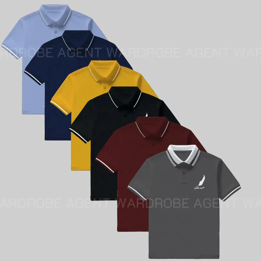 Áo polo 4 chiều thêu họa tiết Lông Vũ Nam Menswear