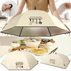 Tudung Saji Lipat Isolasi / Penutup Katering Yang Dapat Dilipat / 70cm Tahan Panas Aluminium Foil Dapur Model Lipat / Enutup Makanan / Penutup Makanan Aesthetic Anti Debu Dan Serangga
