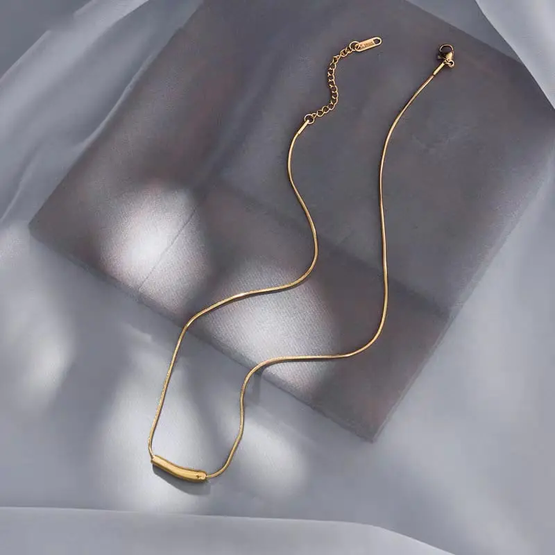 Kalung Titanium Wanita Cassandra Bulat Liontin SlonAir Aksesoris Fashion Kekinian Kulit 7