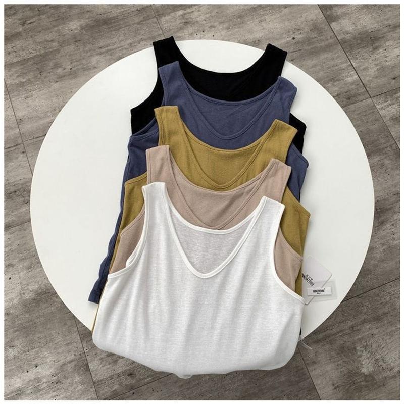 Áo thun ba lỗ nữ ANHSTORE chất thun cotton xược giấy Top Women Cổ Tròn Đen