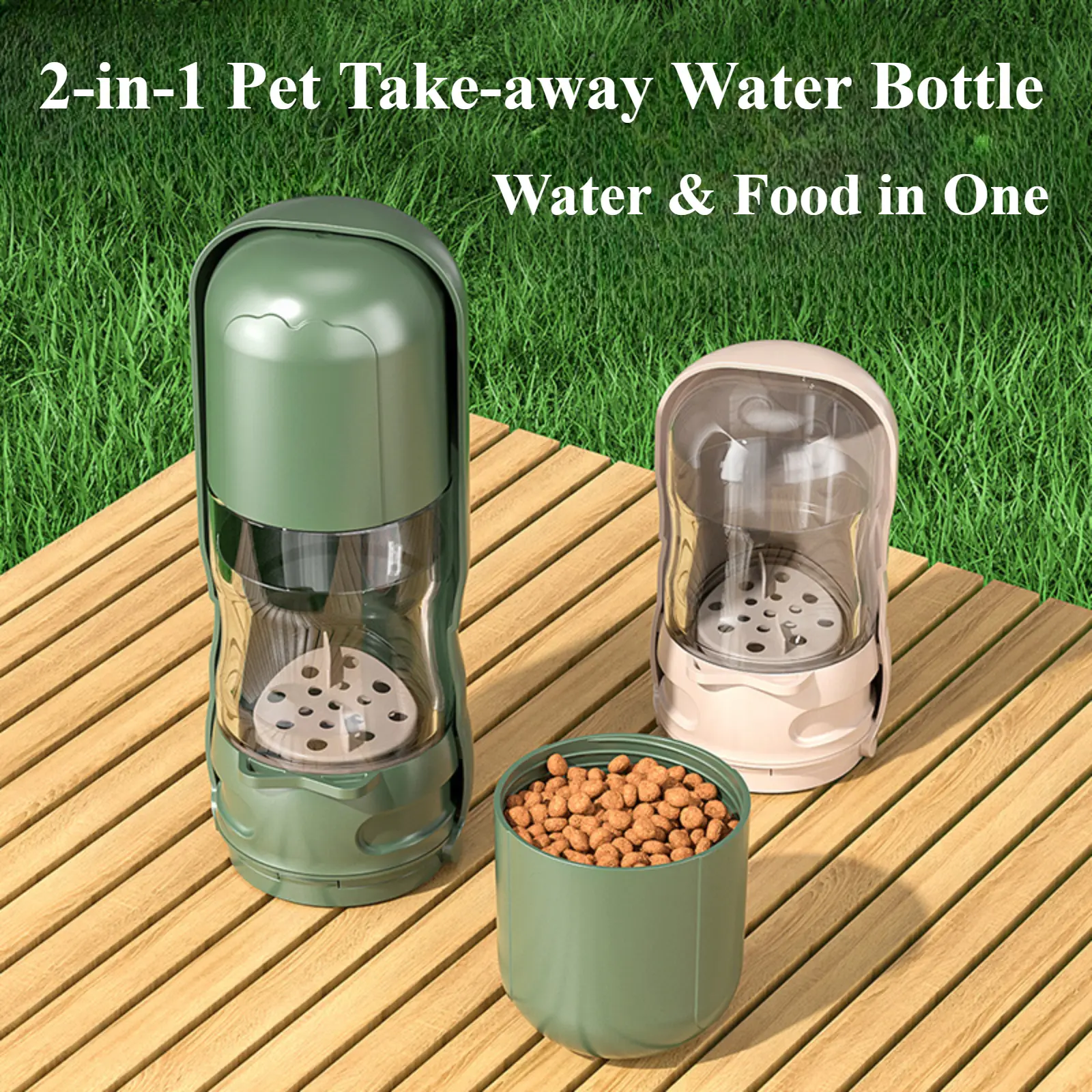 Dog out water cup Pet kettle Portable foldable accompanying cup Summer outdoor water dispenser Walking dog water food cup