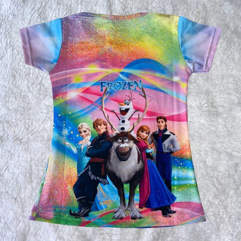 Dress anak printing daster anak perempuan motif elsa 8