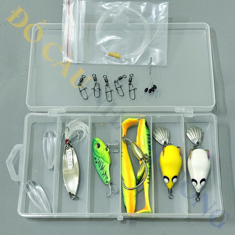 Product Introduction of Combo 5 Mồi Chuyên Lure Nhạy Cá + Tặng 2m Leader Noeby, 5 Khóa Lure, Hạt Trợ Lực Ném, Hạt Chặn, Hộp Đựng - Đi Câu Fishing Bắt Cá Câu Cá 4