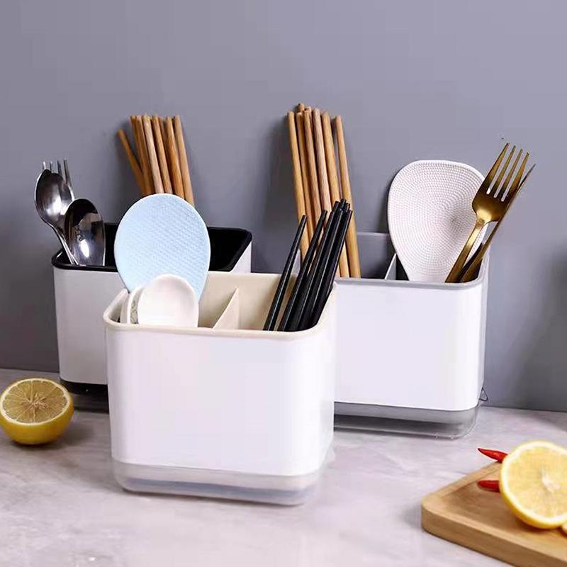 Plastic Drainer Chopstick Spoon Storage Holder Multifunctional - TikTok ...