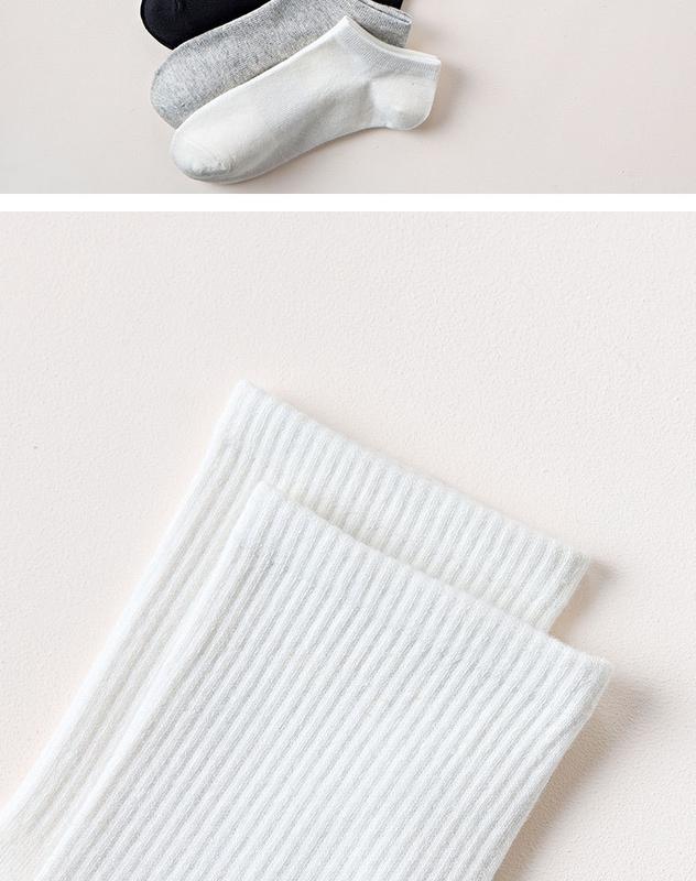 Product Introduction of Black, White and Gray Socks Men's Autumn and Winter Pure Color Minimal Versatile Tube Socks Ins Trendy Solid Color Stockings Black Socks Men 9