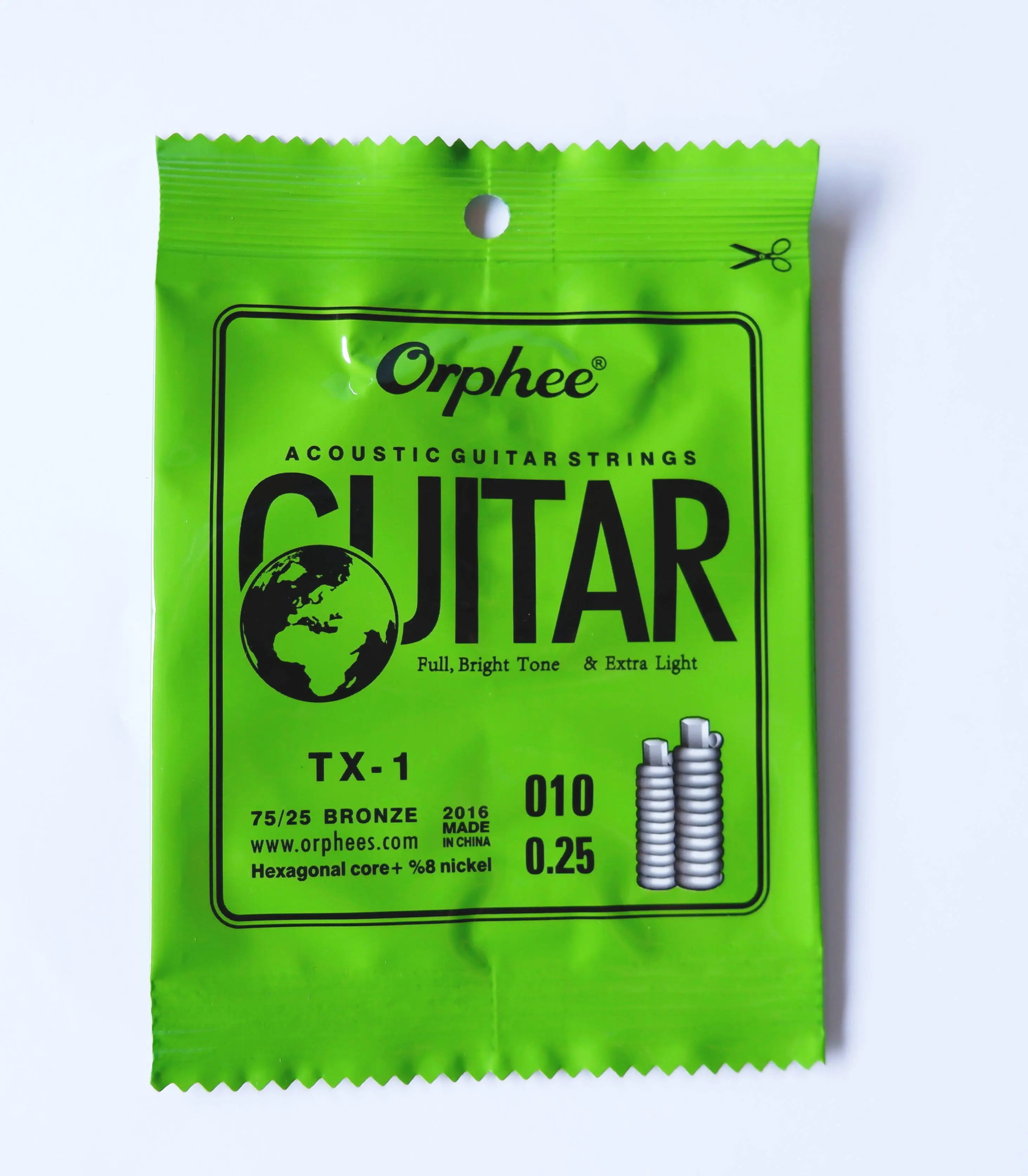 Senar Gitar Akustik No 1 Saja Merk Orphee Ukuran 010