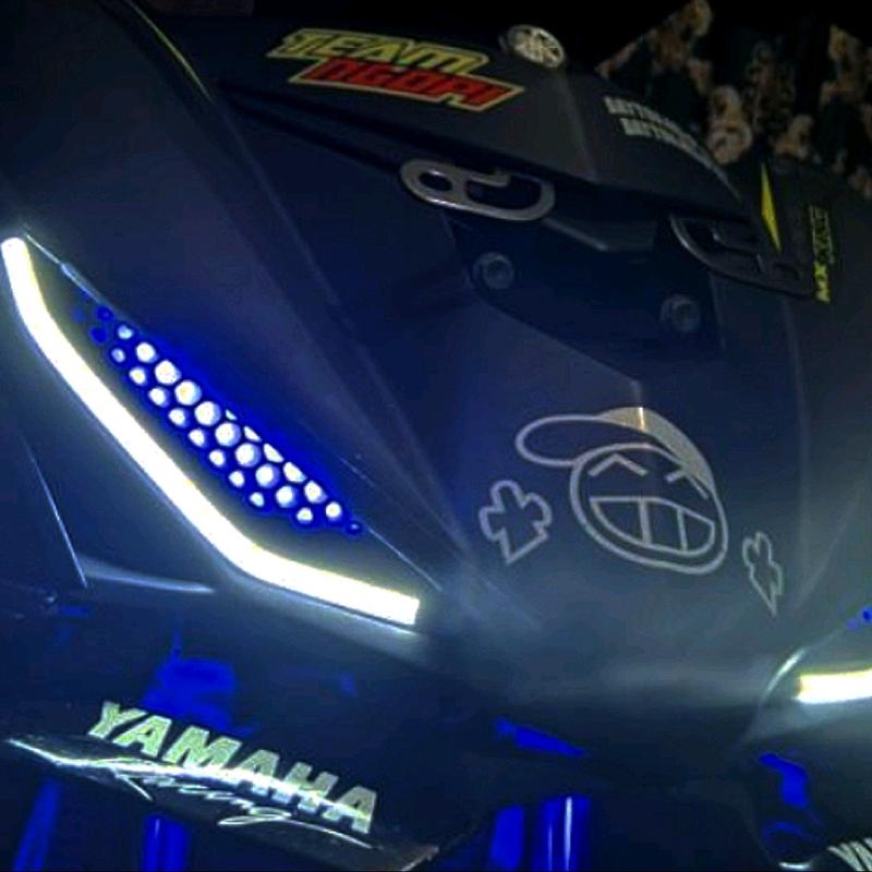 MATA GABAN MX KING 150 LED AUDI DRL Lampu Motor 4