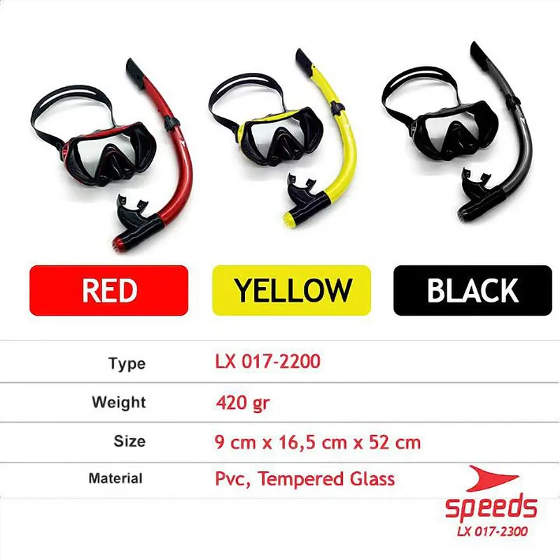 Kacamata renang Snorkeling PVC Alat latihan Selam Snorkel Diving Kacamata Diving Speeds Scuba Mask 017-2300 8