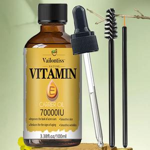 Vitamin E Oil, Moisturizing Body Massage Oil, Cold-pressed Hair & Scalp Oil, Hydrating Skin Care Product for Face & Body