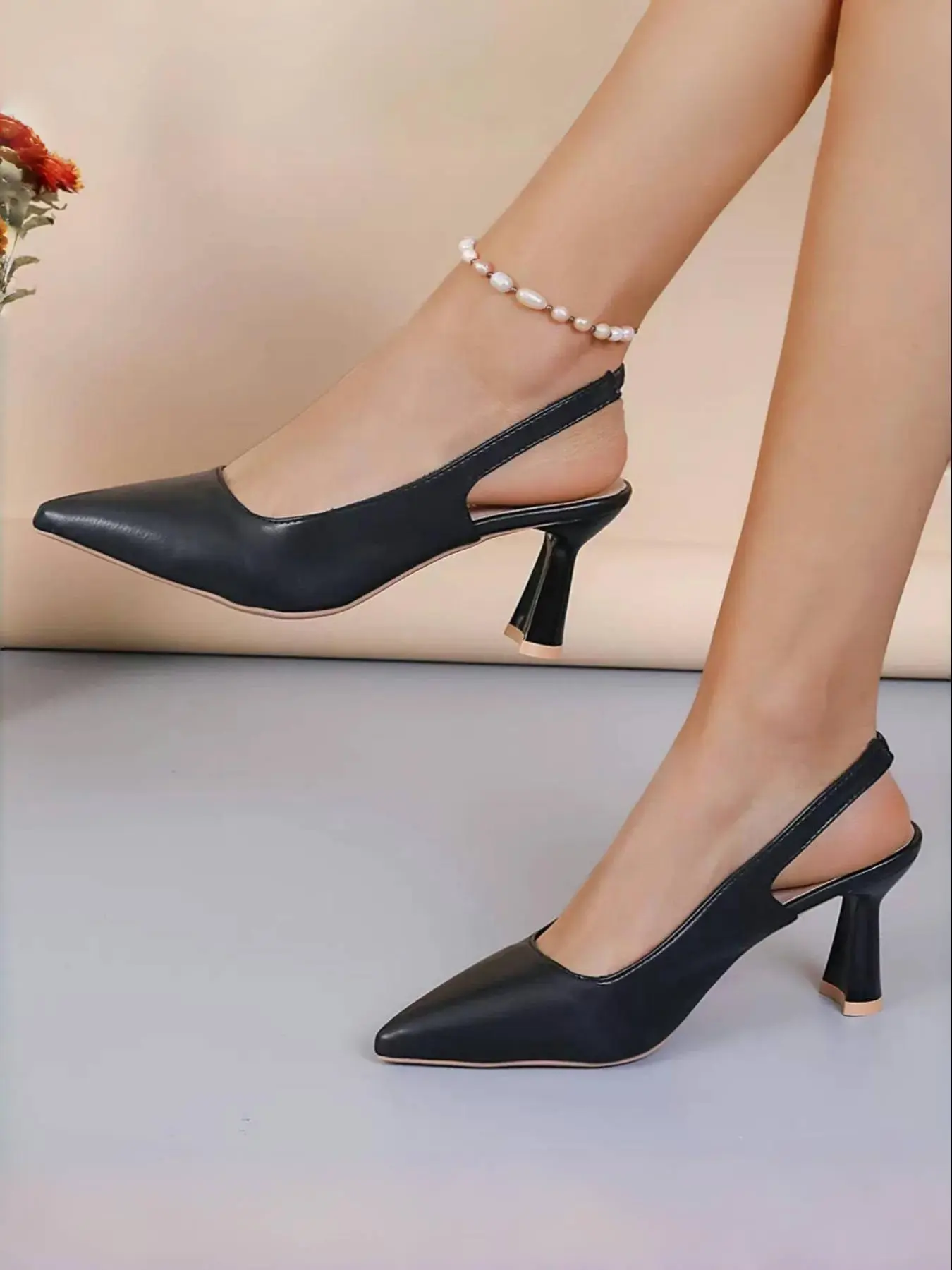 Women's Elegant Solid Color Pointed Toe High Heel Sandals, Fashionable Breathable Sandals for Party, Daily Clothing Decor for Women