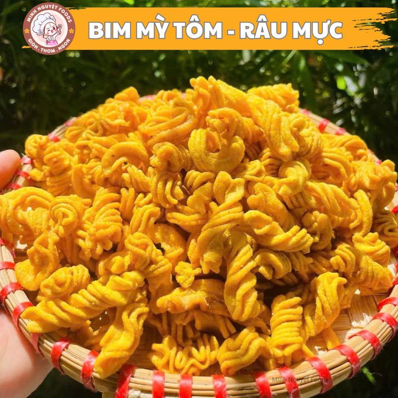 Bim Bim Mì Tôm Hương Vị Tuổi Thơ - Snack Râu Mực Giòn Tan - Minh Nguyệt Foods - Ăn Vặt