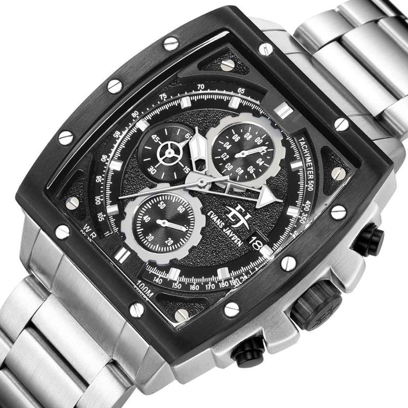 DISKON   Jam Tangan Evans Jeyden 9463-1 Rantai Stailess Chrono Water Resist Cod Watches 8