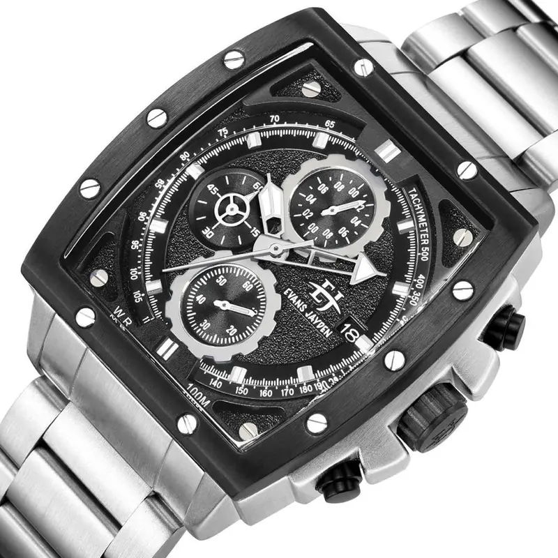 DISKON   Jam Tangan Evans Jeyden 9463-1 Rantai Stailess Chrono Water Resist Cod Watches 7