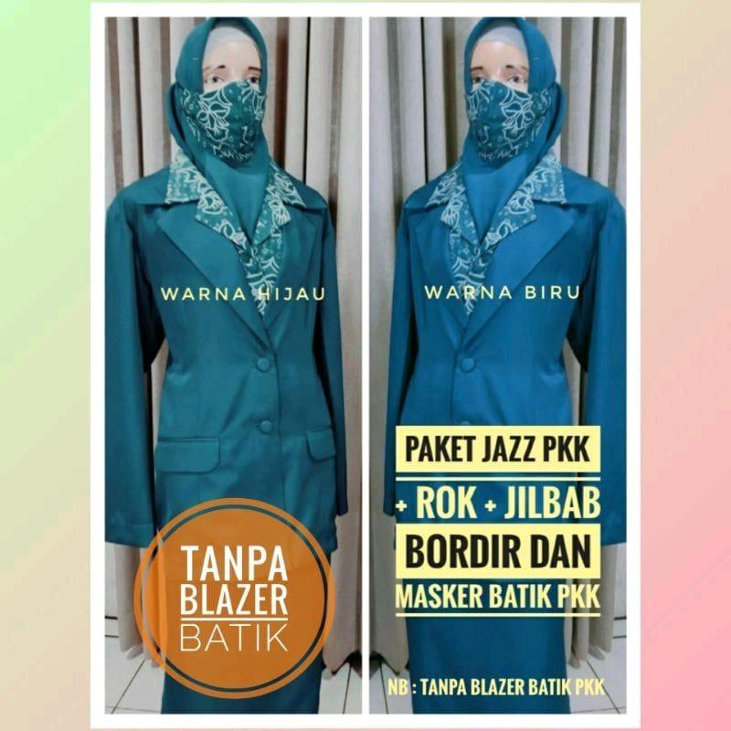 Set Paket Lengkap Seragam PKK Blazer Batik dan Jas | Baju Batik PKK Rok ...