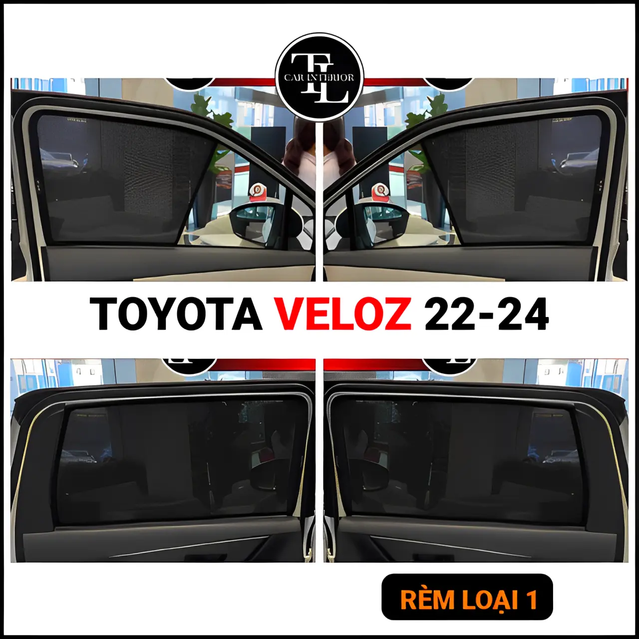 Rèm Che Nắng Nam Châm Loại 1 Loại 1 Xe Toyota Veloz Bộ 4 tâm chắn nắng chuẩn form xe, nam châm hút mạnh Bảo Hành 24 Tháng chống tia UV, bảo hành 24 tháng