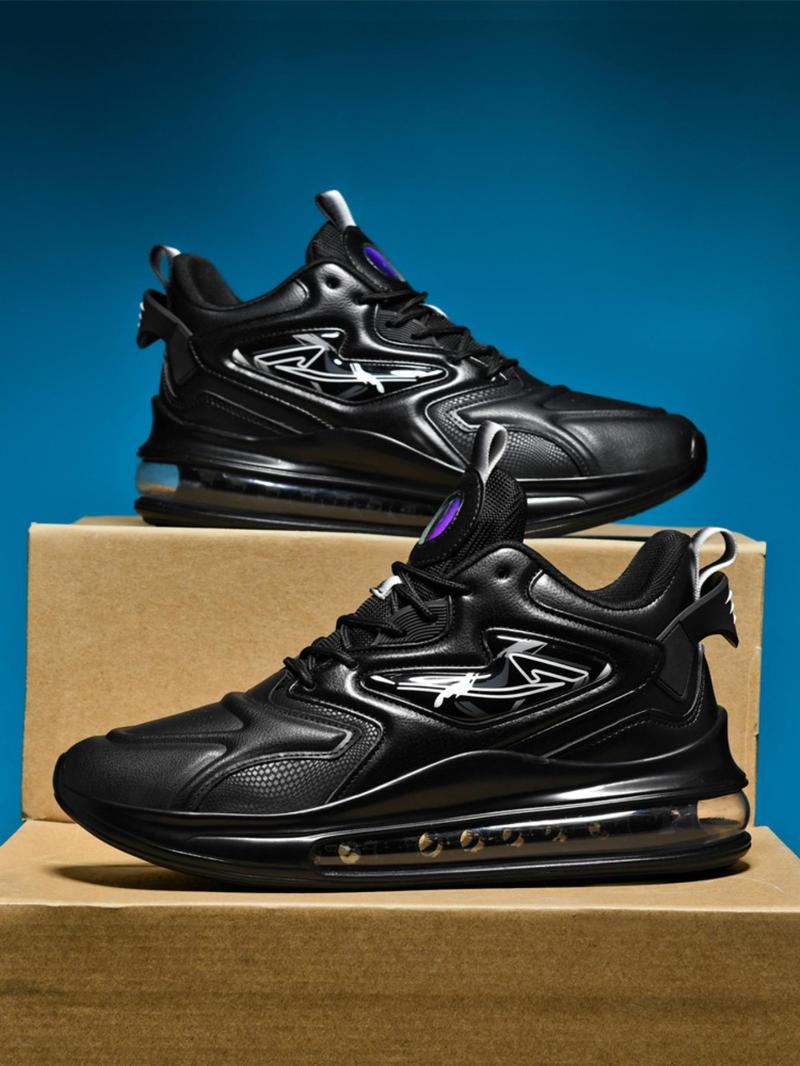 Product Introduction of Men's Sporty Lace Up Sneakers, Casual Comfortable Breathable Running Shoes, Trendy All-match Anti-slip Sneakers for Daily Wear, Trainer 4