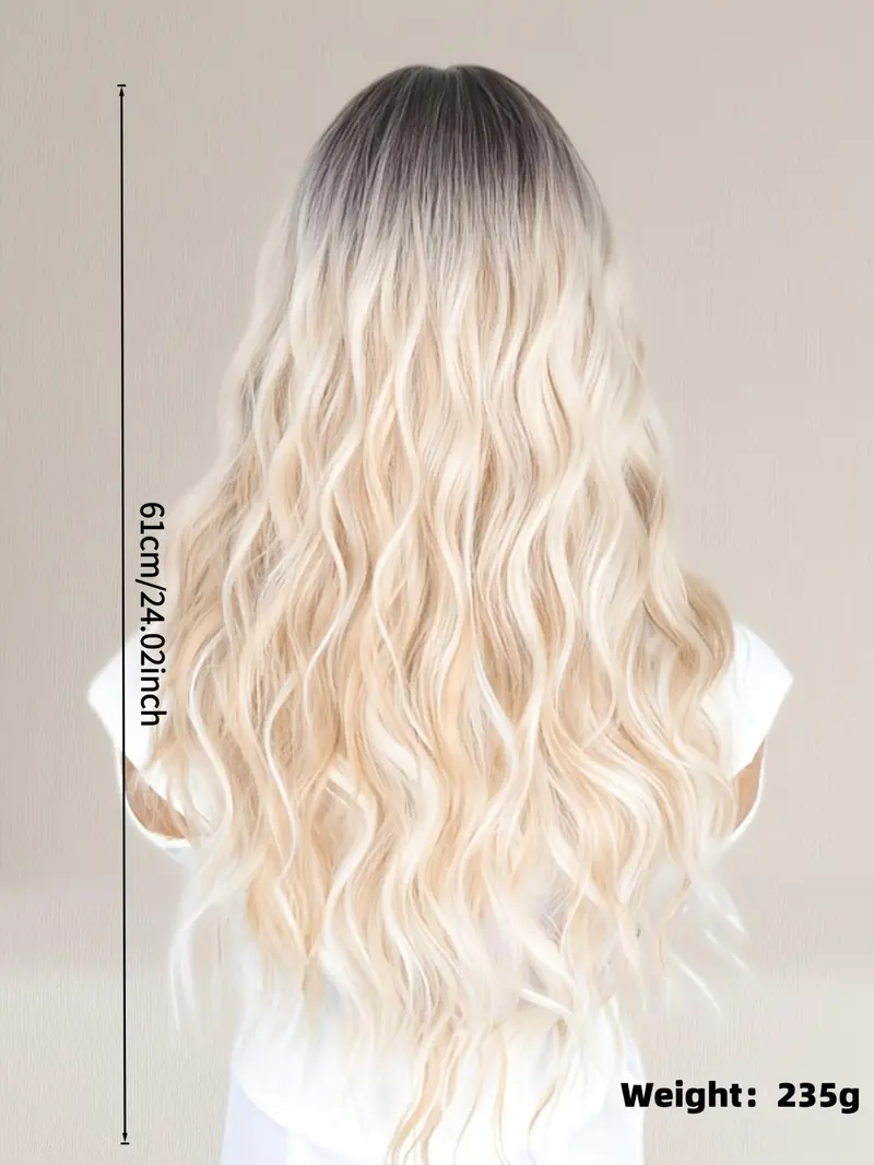 Product Introduction of 24 Inch Long Wavy Wigs for Women, Gorgeous Fluffy Wigs with Bangs, Synthetic Full Machine Wigs for Party, Daily Use 1