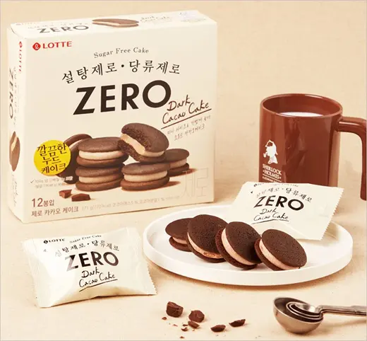 Bánh Cacao Lotte Không Đường - Lotte Sugar Free Zero Dark Cacao