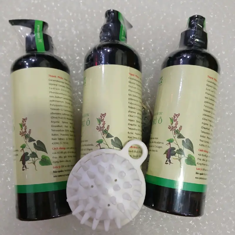 Combo 3 chai dầu gội Thảo dược HaThuO, 1 lượt massage 0
