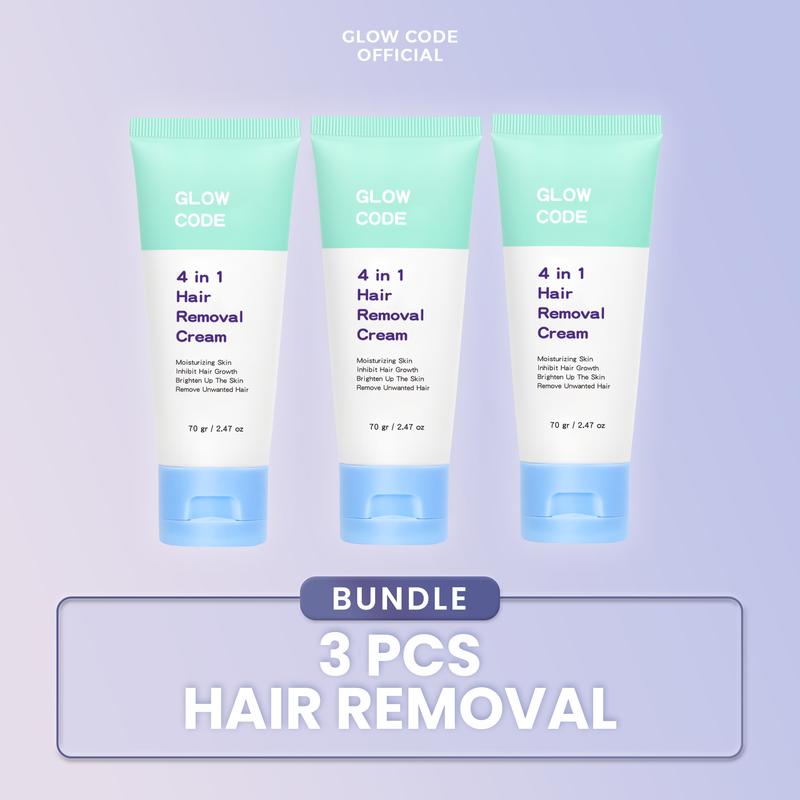 GlowCode 3Pcs GlowCode 4in1 Hair Removal Cream - Menghalang, Lembapan ...