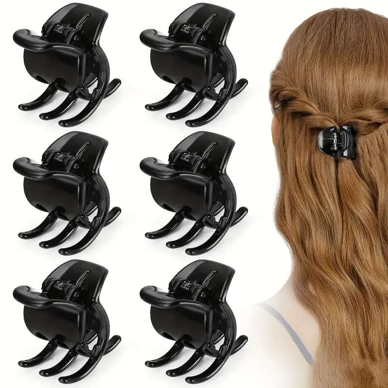 [Ponytail Clips] Set of 6 Small High Ponytail Claw Clips | Must-Have Hair Accessory for Women, Perfect for Securing Hair at The Back of The Head 5