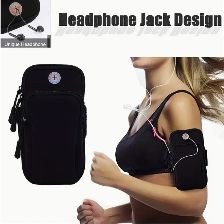 Sports Arm Bag, Wrist Phone Arm Bag, Running Cycling Armband, Men and Women Workout Arm Cell Phone Storage Bag -- Ywdo