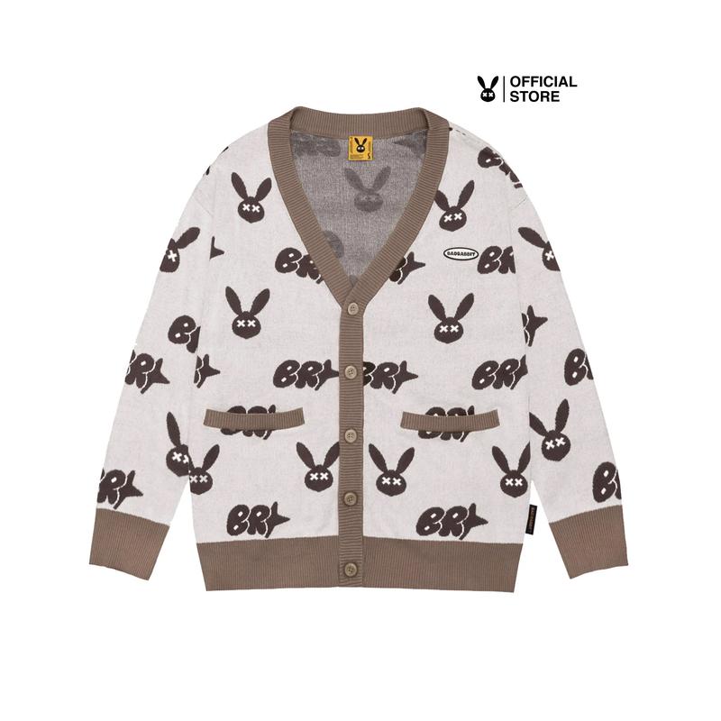 Áo Khoác Cardigan Nam Nữ Cotton Bad Rabbit BROWNIE CARTOON CARDIGAN - LOCAL BRAND CHÍNH HÃNG