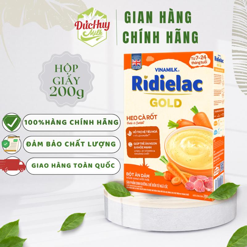   Vinamilk  Bột ăn dặm Ridilac đủ vị cho bé 200g - Sản phẩm ăn dặm cho bé yêu - Voi 