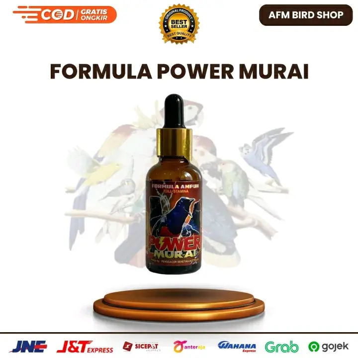 AFM Power Murai 20 ml Vitamin Burung Murai Batu Biar Gacor Fighter Trotolan Doping Penggacor Burung Murai Batu Suplemen Lomba Burung Obat Burung Murai Serak Macet Bunyi Mabung Booster Stamina Lomba Murai Batu Burung Murai Gacor Gantangan Juara 0