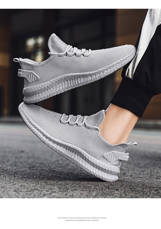 Product Introduction of Summer men's sports shoes breathable white men's sports shoes fashion light black walking. 65