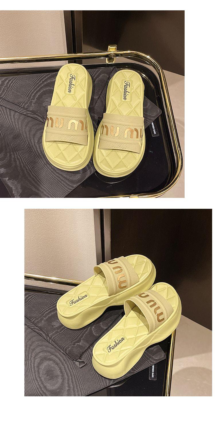 Product Introduction of รองเท้าแตะ ผู้หญิง พื้นหนา ใส่หน้าร้อนภายนอก นุ่มสบาย วัสดุใหม่ 2024 เพิ่มความสูง กันลื่น ทันสมัย อเนกประสงค์ สายรัดเดียว สไตล์มัฟฟิน เหมาะสำหรับใส่กลางแจ้ง 17