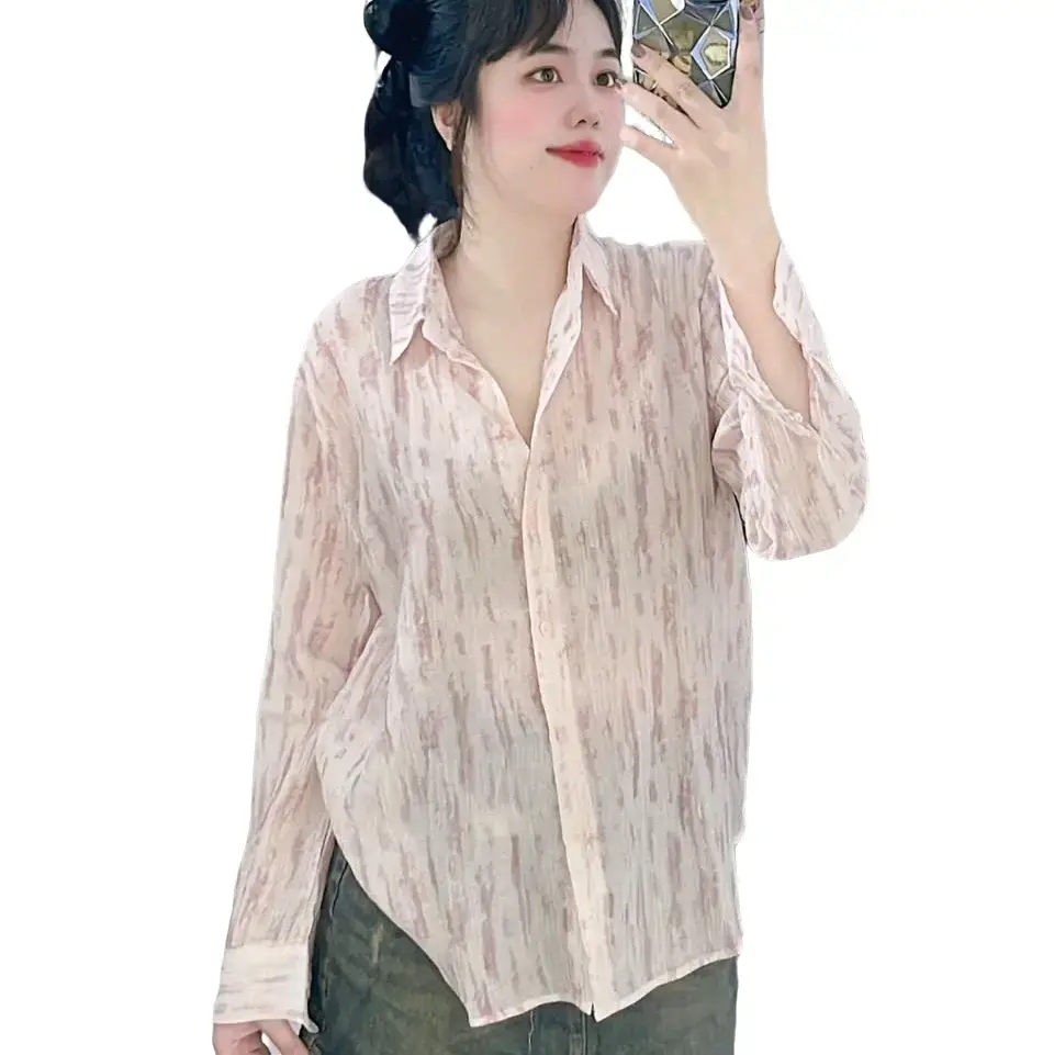 Áo Sơ Mi  Tay Dài  40_65kg  Xinh Xắn  Thông thường  Nữ