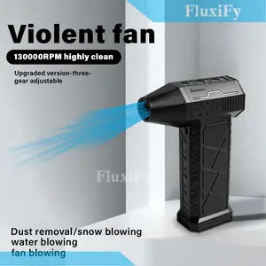FX Mini Turbo Jet Fan Air Duster 130000RPM Electric Portable dengan 3 Gear Kecepatan Angin 52m/s untuk Membersihkan Mobil dan Komputer